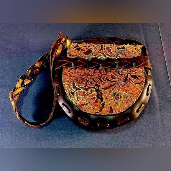 Brown Leather Saddle Bag  - Picture 1 of 9